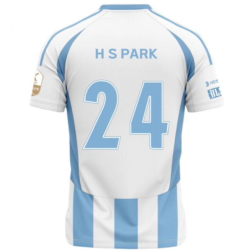 Danxen Criança Camisola Hyun-Soo Park #24 Branco Azul Celeste Alternativa 2025/26 Camisa Brasil