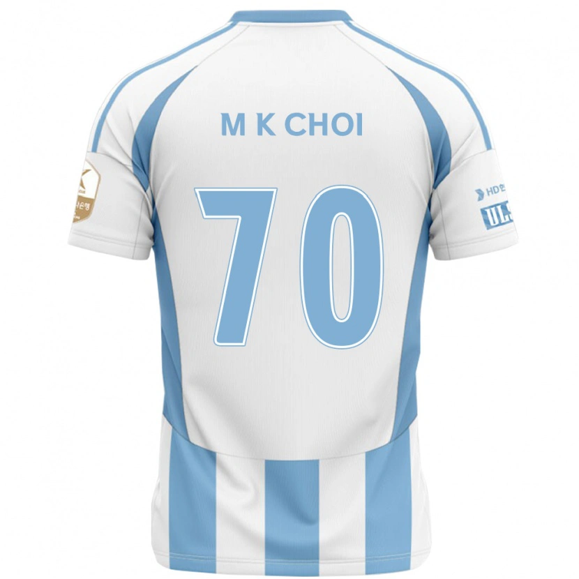 Danxen Criança Camisola Kang-Min Choi #70 Branco Azul Celeste Alternativa 2025/26 Camisa Brasil