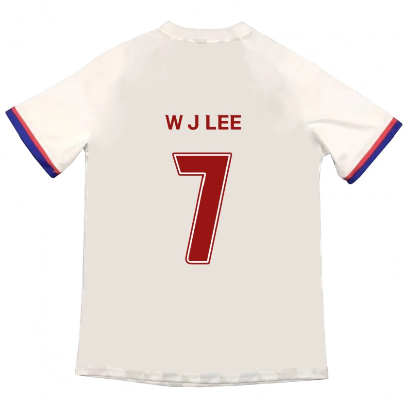 Danxen Criança Camisola Jae-Won Lee #7 Branco Sujo Vermelho Alternativa 2025/26 Camisa Brasil