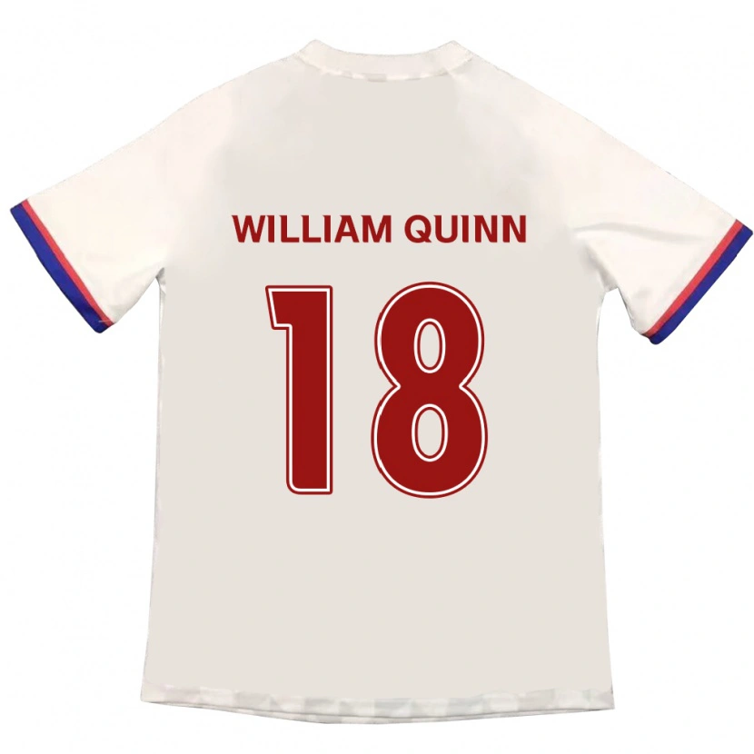 Danxen Criança Camisola Max William Quinn #18 Branco Sujo Vermelho Alternativa 2025/26 Camisa Brasil