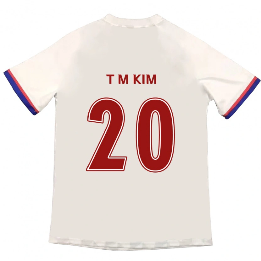 Danxen Criança Camisola Tae-Min Kim #20 Branco Sujo Vermelho Alternativa 2025/26 Camisa Brasil