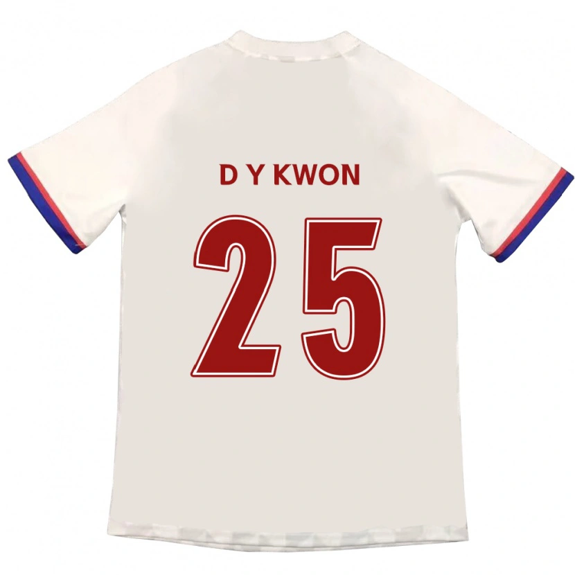 Danxen Criança Camisola Do-Yeong Kwon #25 Branco Sujo Vermelho Alternativa 2025/26 Camisa Brasil