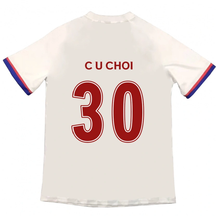 Danxen Criança Camisola Chi-Ung Choi #30 Branco Sujo Vermelho Alternativa 2025/26 Camisa Brasil