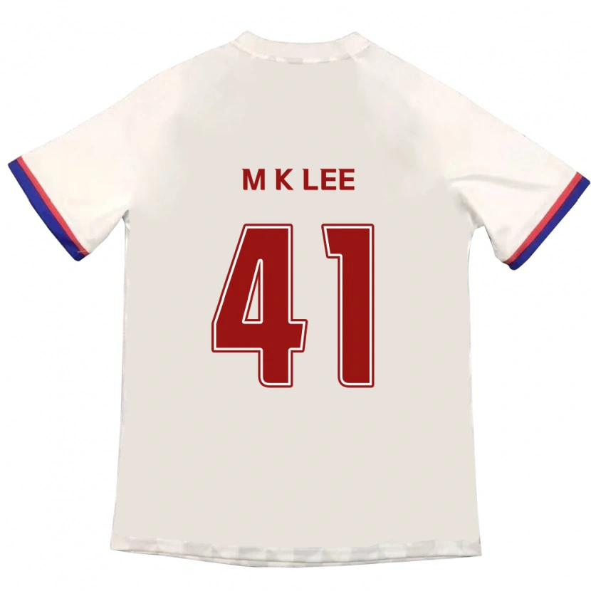 Danxen Criança Camisola Kyung-Min Lee #41 Branco Sujo Vermelho Alternativa 2025/26 Camisa Brasil