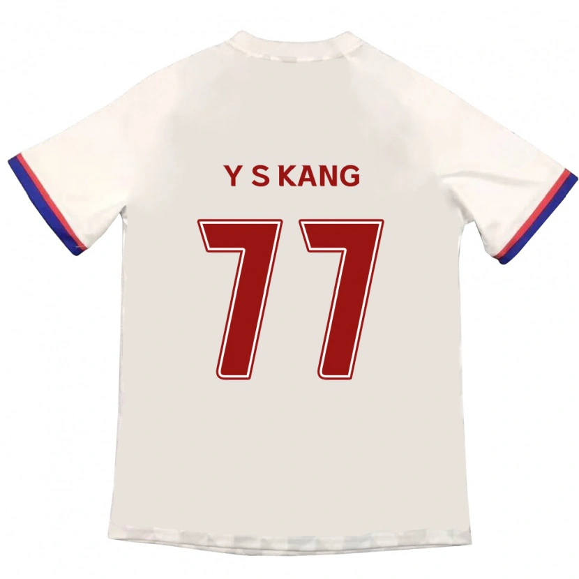 Danxen Criança Camisola Sang-Yun Kang #77 Branco Sujo Vermelho Alternativa 2025/26 Camisa Brasil