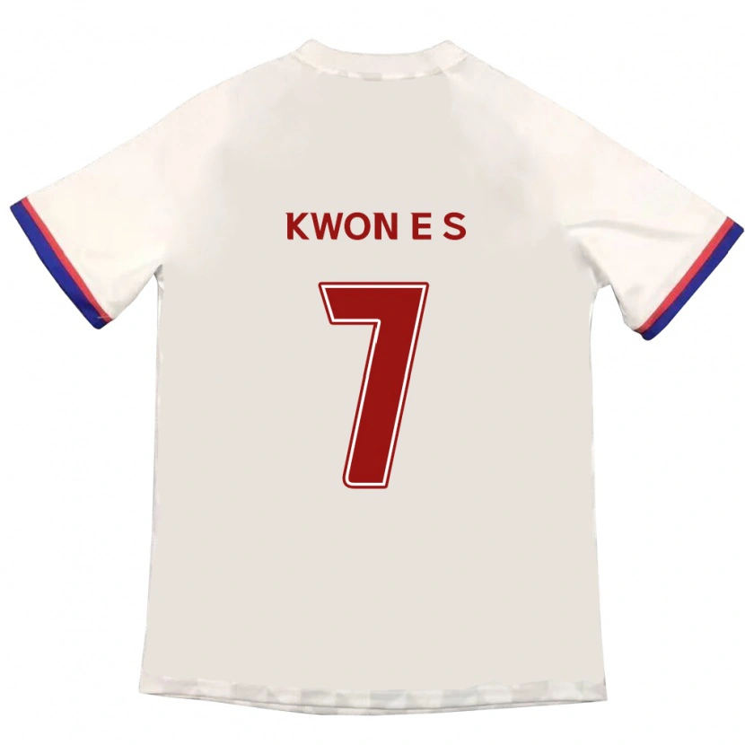 Danxen Criança Camisola Kwon Eun-Som #7 Branco Sujo Vermelho Alternativa 2025/26 Camisa Brasil