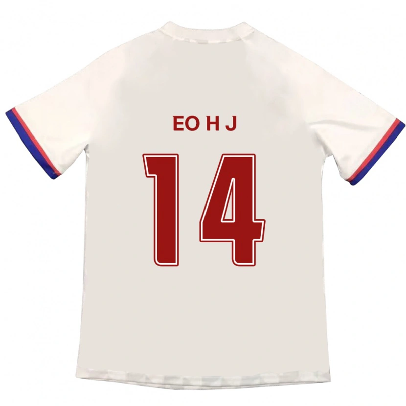 Danxen Criança Camisola Eo Hee-Jin #14 Branco Sujo Vermelho Alternativa 2025/26 Camisa Brasil
