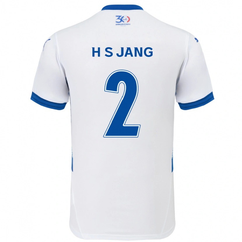 Danxen Criança Camisola Seok-Hwan Jang #2 Branco Azul Royal Alternativa 2025/26 Camisa Brasil