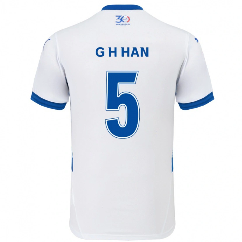 Danxen Criança Camisola Ho-Gang Han #5 Branco Azul Royal Alternativa 2025/26 Camisa Brasil