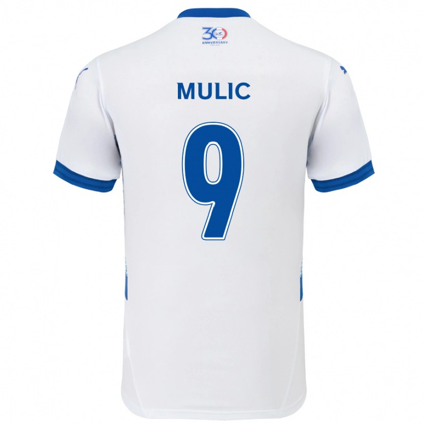 Danxen Criança Camisola Fejsal Mulic #9 Branco Azul Royal Alternativa 2025/26 Camisa Brasil