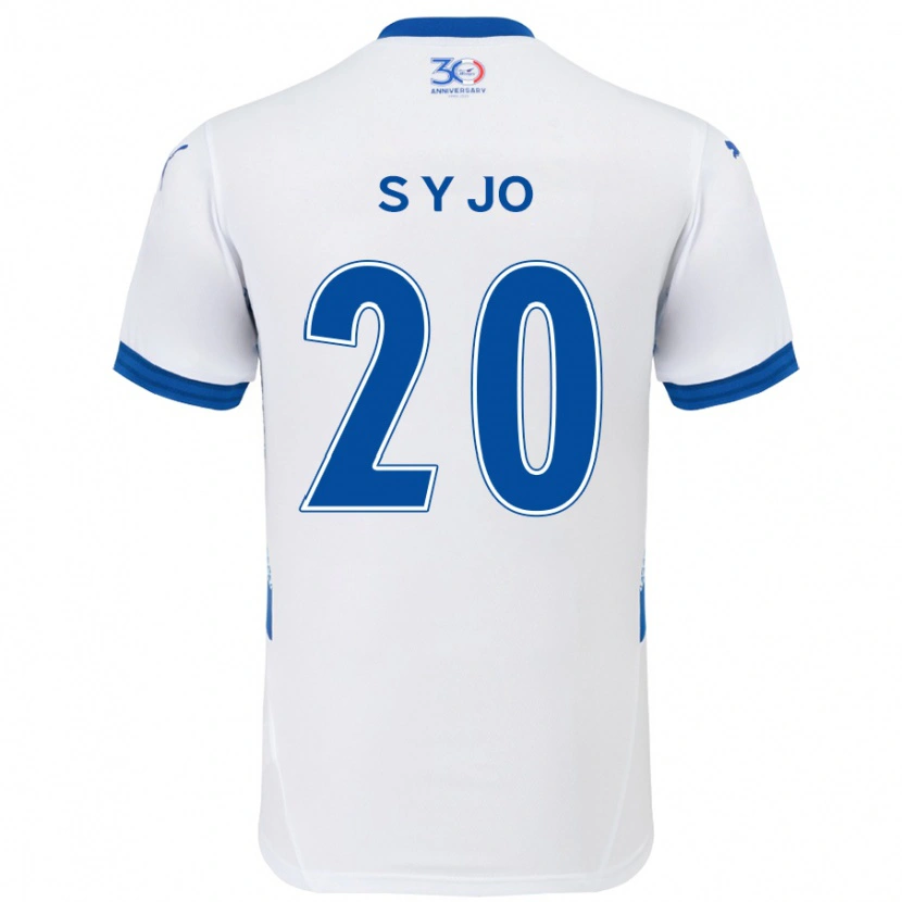Danxen Criança Camisola Yun-Seong Jo #20 Branco Azul Royal Alternativa 2025/26 Camisa Brasil