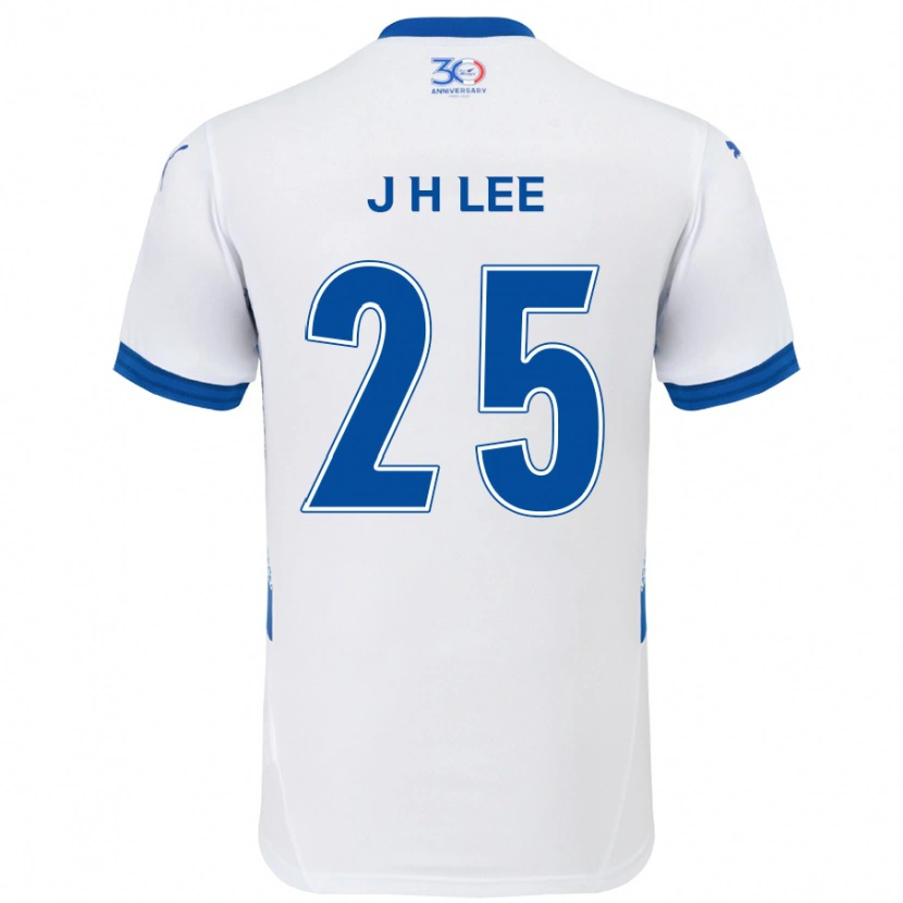 Danxen Criança Camisola Jin-Hyuk Lee #25 Branco Azul Royal Alternativa 2025/26 Camisa Brasil