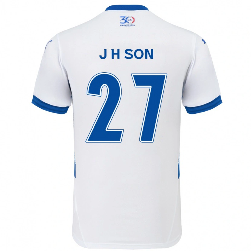 Danxen Criança Camisola Ho-Jun Son #27 Branco Azul Royal Alternativa 2025/26 Camisa Brasil