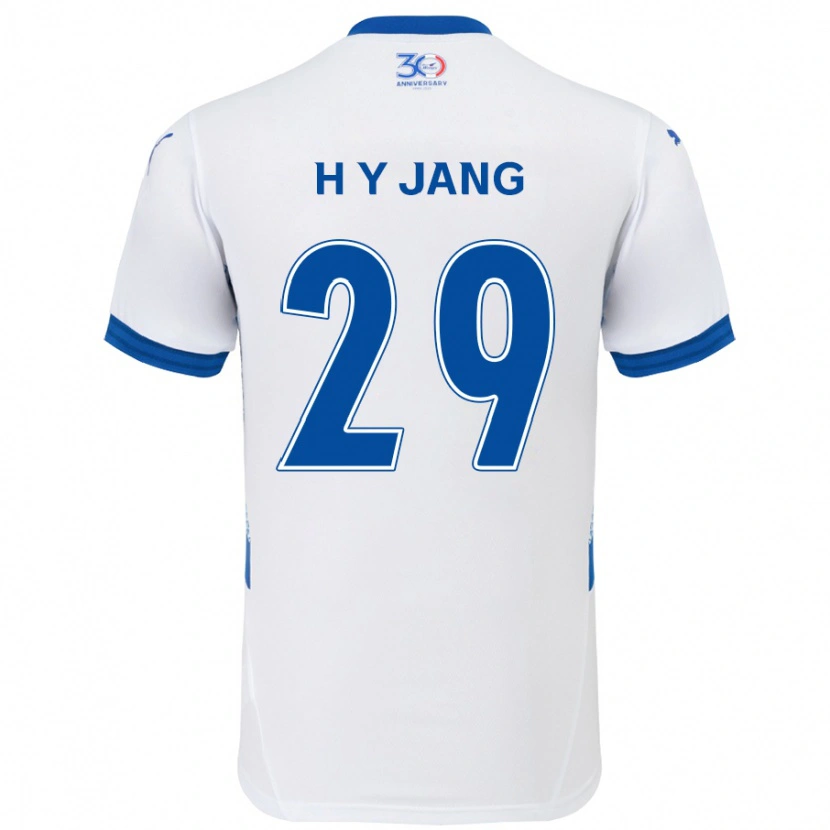 Danxen Criança Camisola Yo-Han Jang #29 Branco Azul Royal Alternativa 2025/26 Camisa Brasil