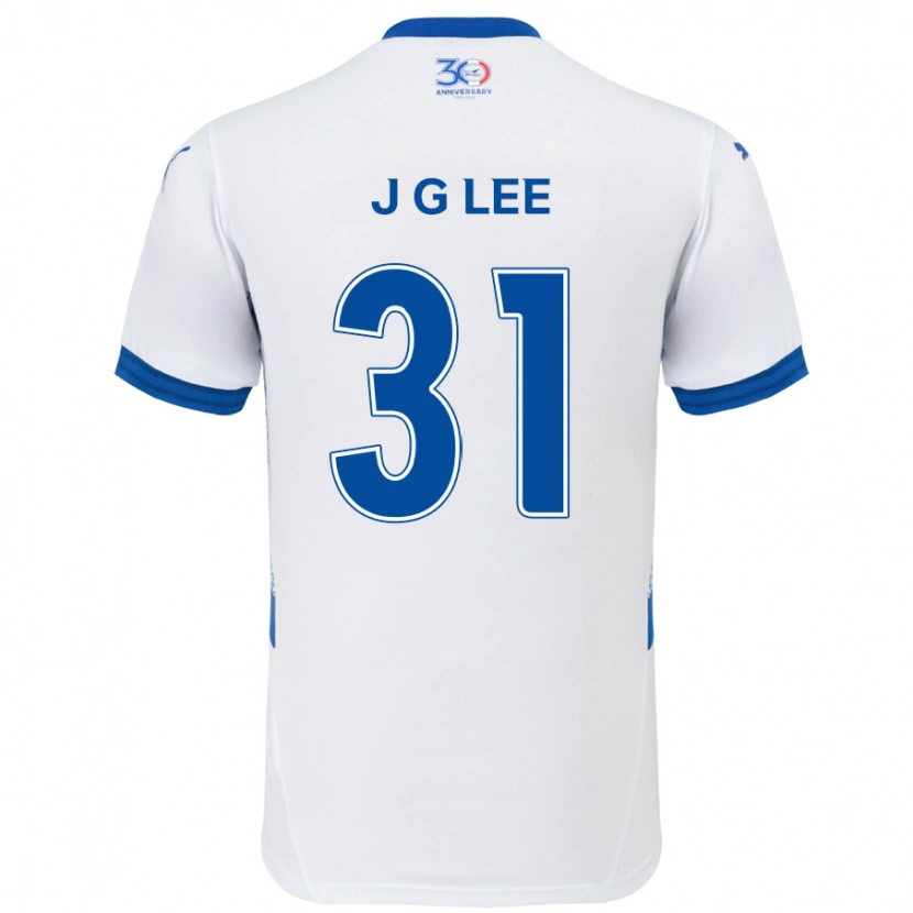 Danxen Criança Camisola Gyeong-Jun Lee #31 Branco Azul Royal Alternativa 2025/26 Camisa Brasil