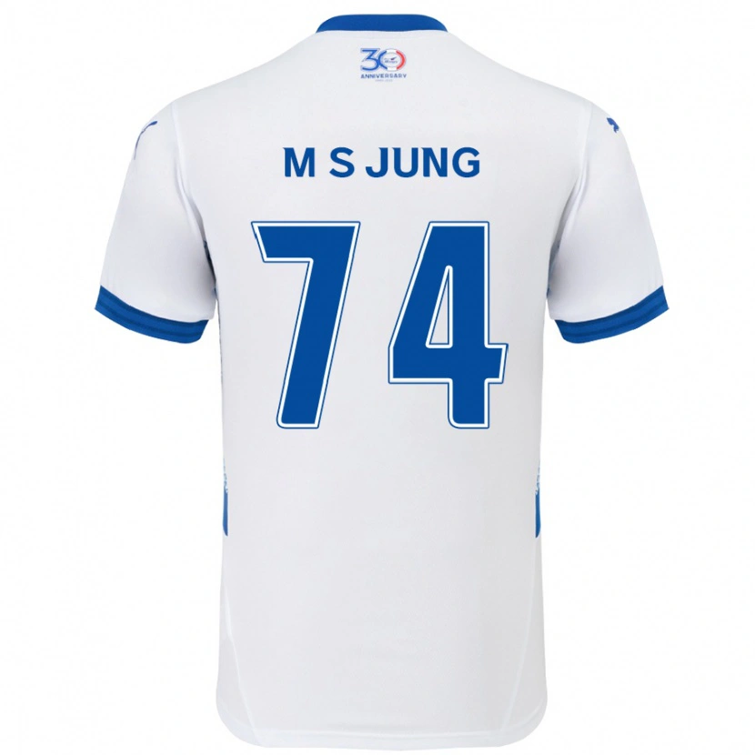 Danxen Criança Camisola Sung-Min Jung #74 Branco Azul Royal Alternativa 2025/26 Camisa Brasil