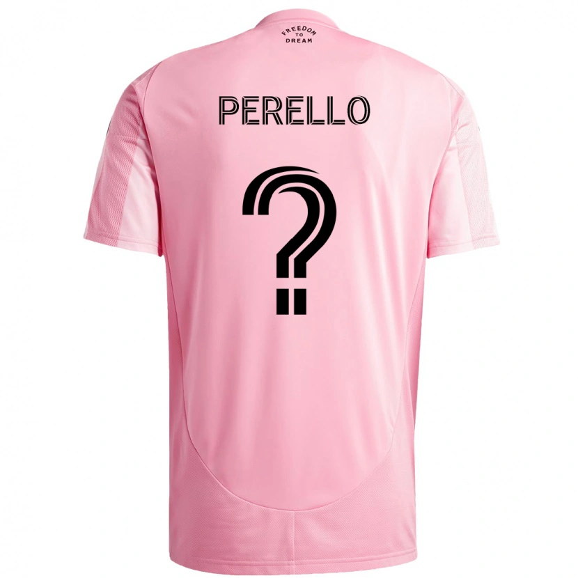 Danxen Homem Camisola Sergio Perello #0 Rosa Preto Principal 2025/26 Camisa Brasil