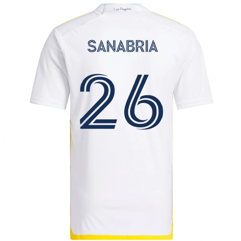 Danxen Homem Camisola Lucas Sanabria #26 Branco Amarelo Principal 2025/26 Camisa Brasil
