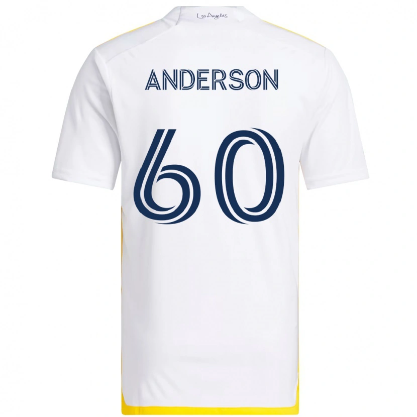 Danxen Homem Camisola Nolan Anderson #60 Branco Amarelo Principal 2025/26 Camisa Brasil