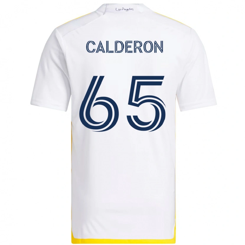 Danxen Homem Camisola Juan Calderón #65 Branco Amarelo Principal 2025/26 Camisa Brasil