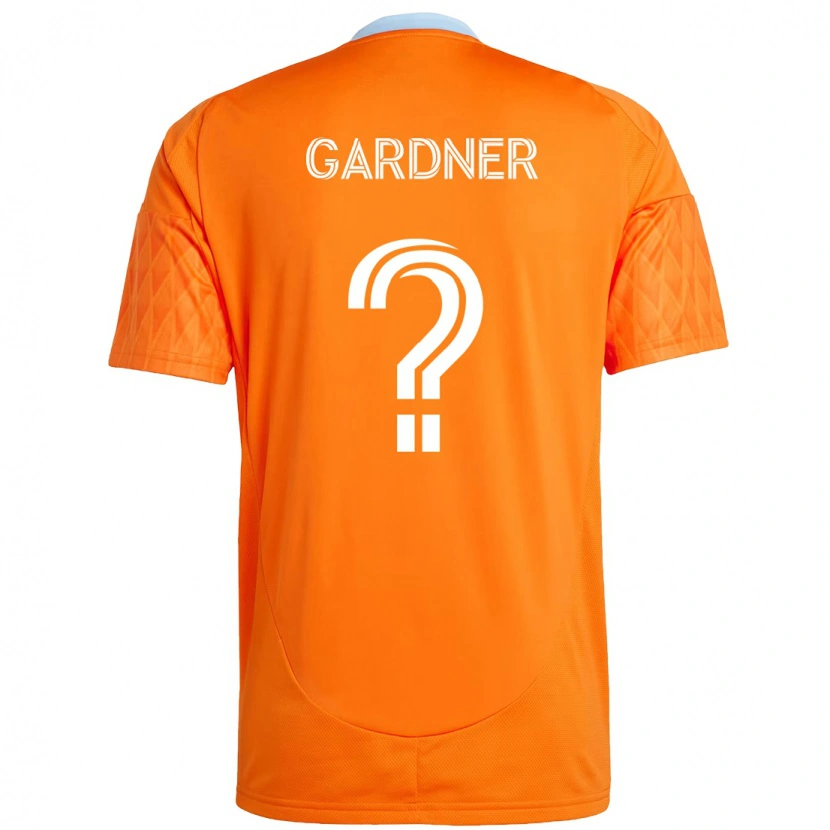 Danxen Homem Camisola Myles Gardner #0 Laranja Branco Principal 2025/26 Camisa Brasil