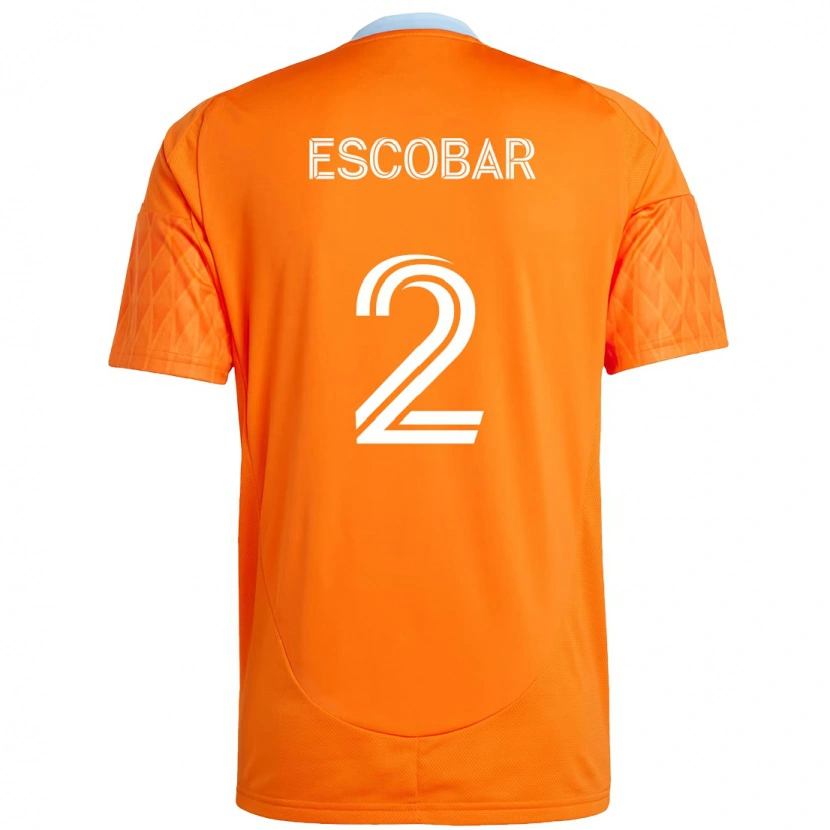 Danxen Homem Camisola Franco Escobar #2 Laranja Branco Principal 2025/26 Camisa Brasil
