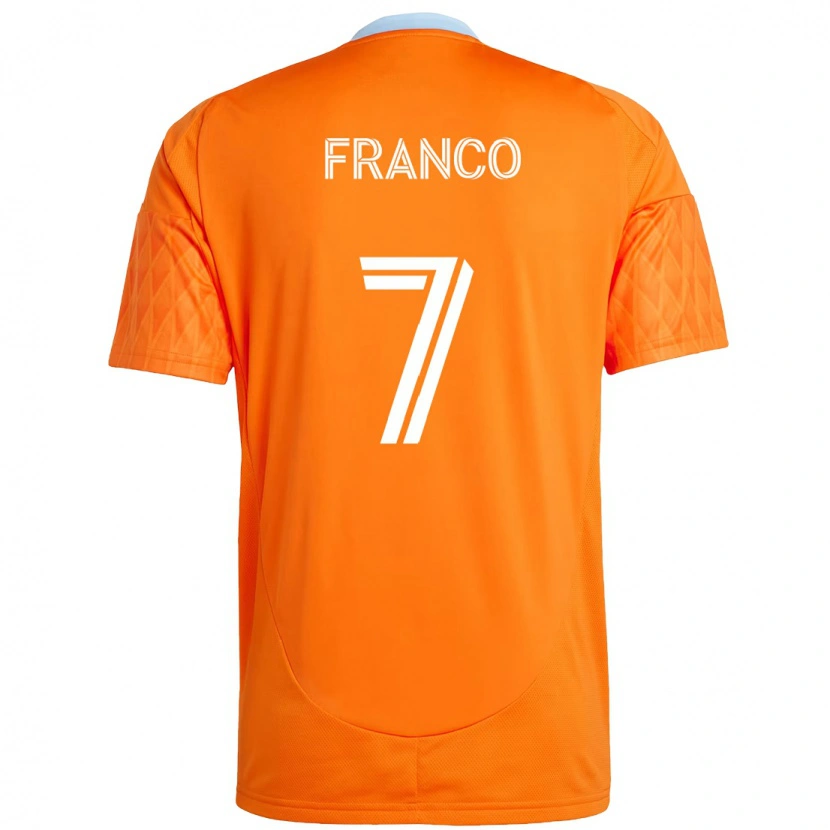 Danxen Homem Camisola Iván Franco #7 Laranja Branco Principal 2025/26 Camisa Brasil