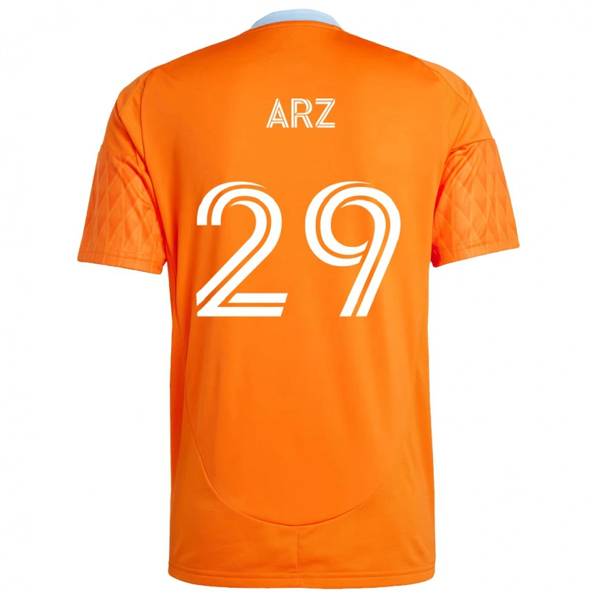 Danxen Homem Camisola Exon Arzú #29 Laranja Branco Principal 2025/26 Camisa Brasil