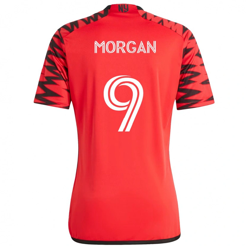 Danxen Homem Camisola Lewis Morgan #9 Vermelho Preto Principal 2025/26 Camisa Brasil