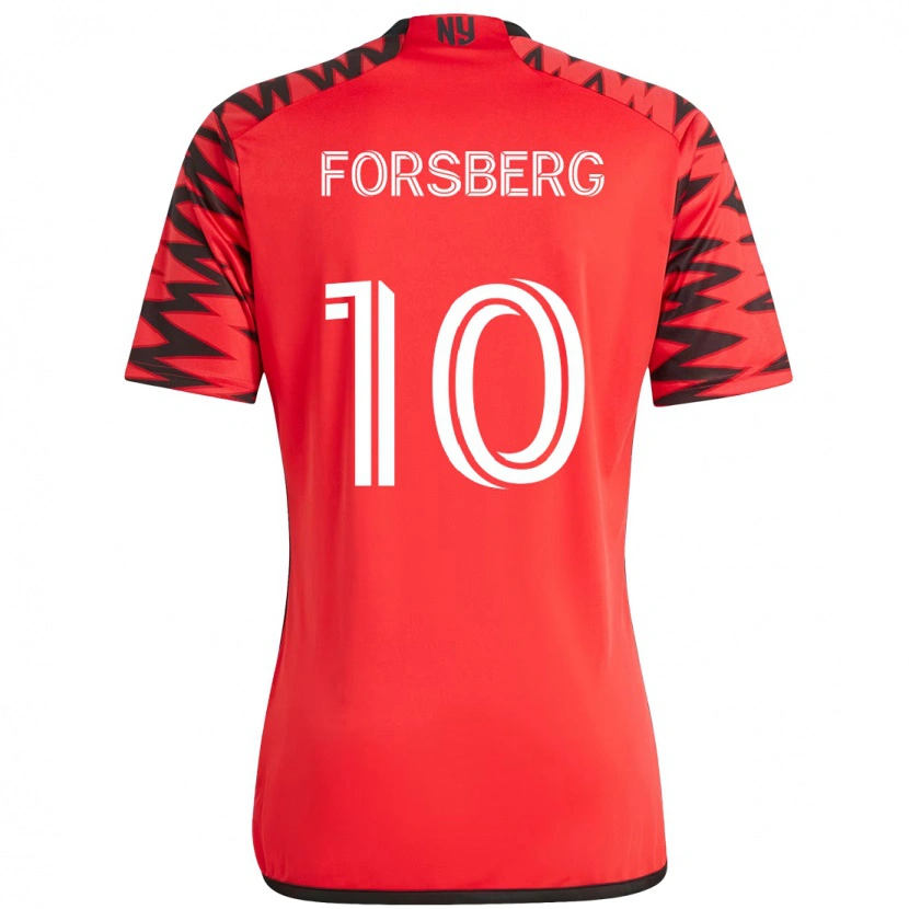 Danxen Homem Camisola Emil Forsberg #10 Vermelho Preto Principal 2025/26 Camisa Brasil