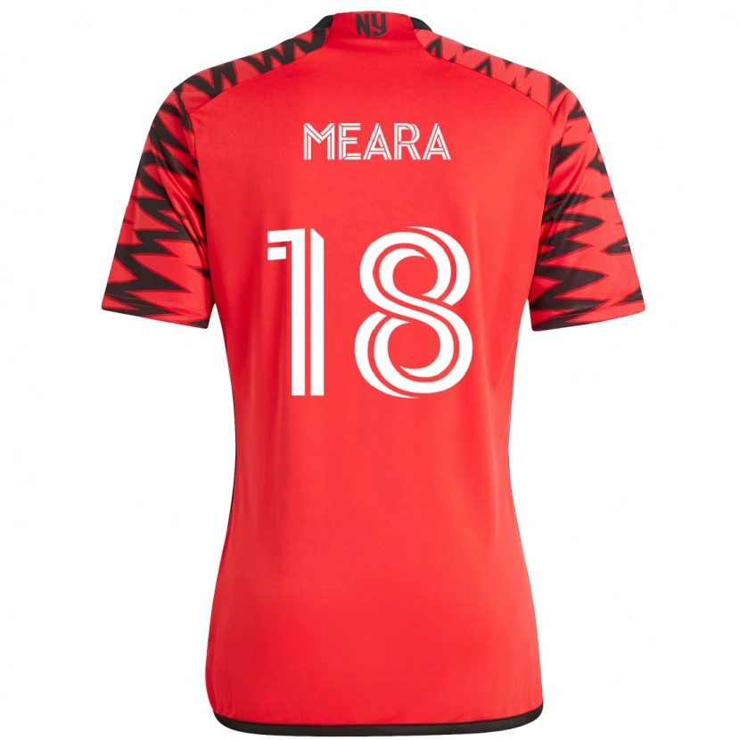 Danxen Homem Camisola Ryan Meara #18 Vermelho Preto Principal 2025/26 Camisa Brasil