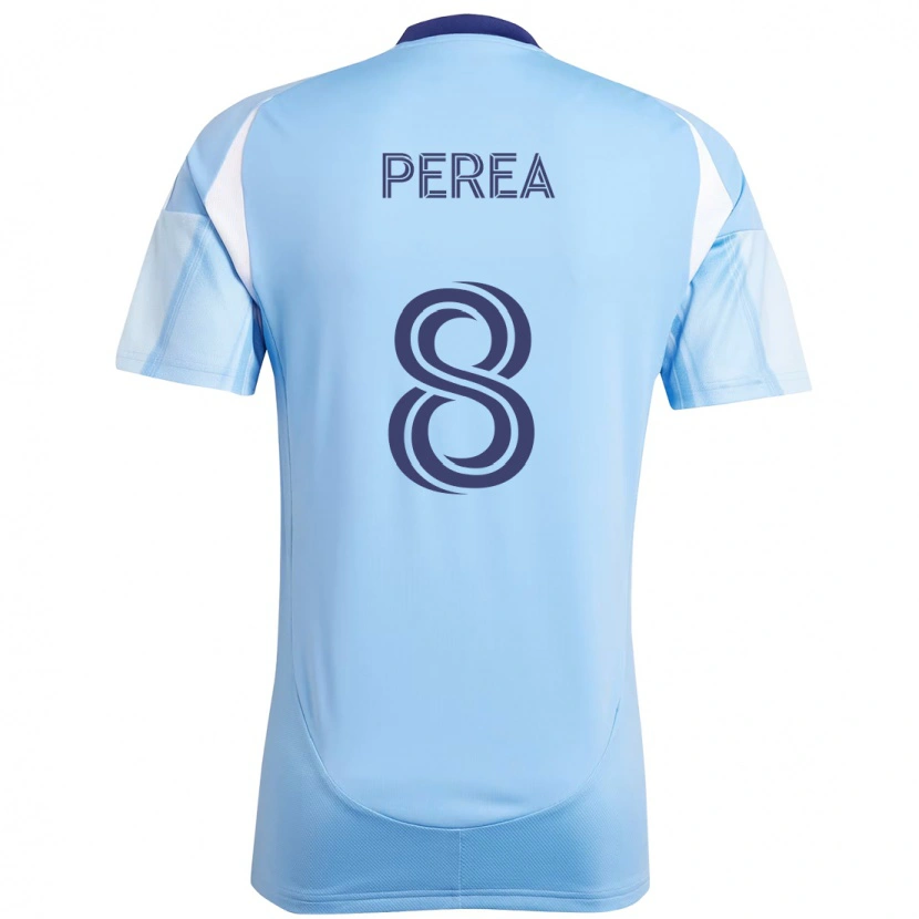 Danxen Homem Camisola Andrés Perea #8 Azul Claro Principal 2025/26 Camisa Brasil