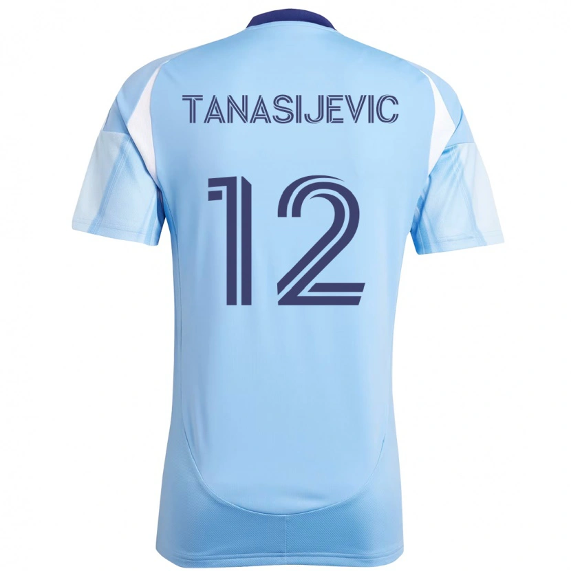 Danxen Homem Camisola Strahinja Tanasijević #12 Azul Claro Principal 2025/26 Camisa Brasil