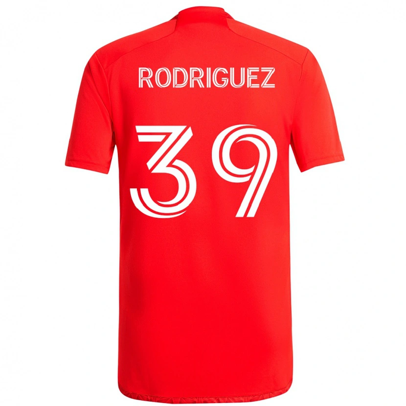 Danxen Homem Camisola Allan Rodriguez #39 Vermelho Branco Principal 2025/26 Camisa Brasil