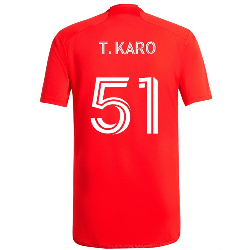 Danxen Homem Camisola David Tchétchao Karo #51 Vermelho Branco Principal 2025/26 Camisa Brasil