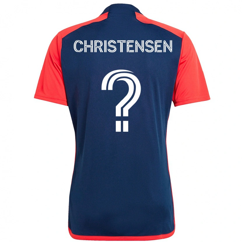 Danxen Homem Camisola Kevin Christensen #0 Azul Vermelho Principal 2025/26 Camisa Brasil