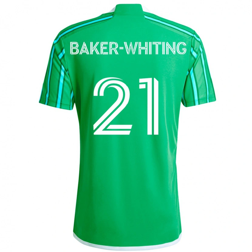 Danxen Homem Camisola Reed Baker-Whiting #21 Verde Branco Principal 2025/26 Camisa Brasil