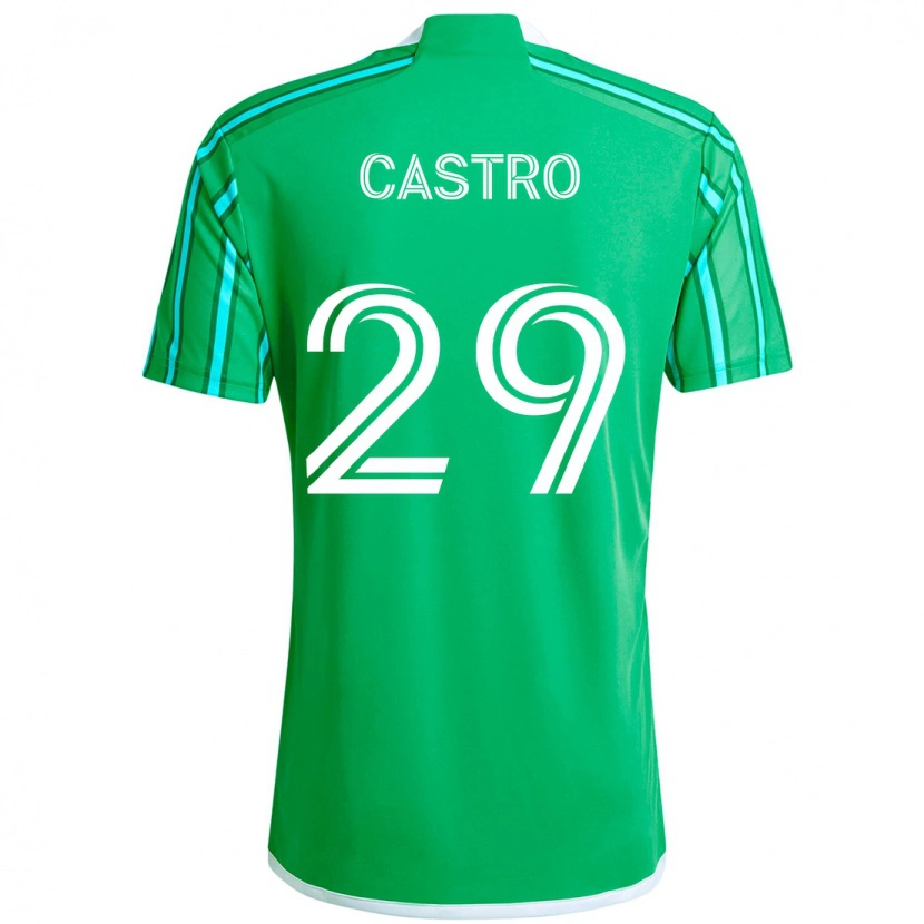 Danxen Homem Camisola Jacob Castro #29 Verde Branco Principal 2025/26 Camisa Brasil
