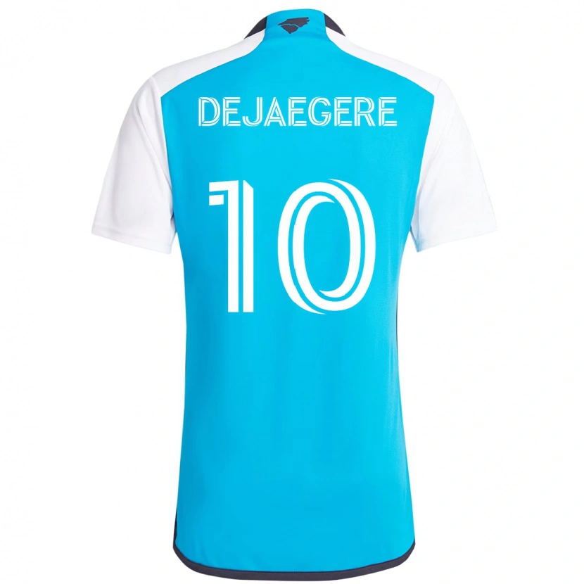 Danxen Homem Camisola Brecht Dejaegere #10 Azul Celeste Branco Principal 2025/26 Camisa Brasil