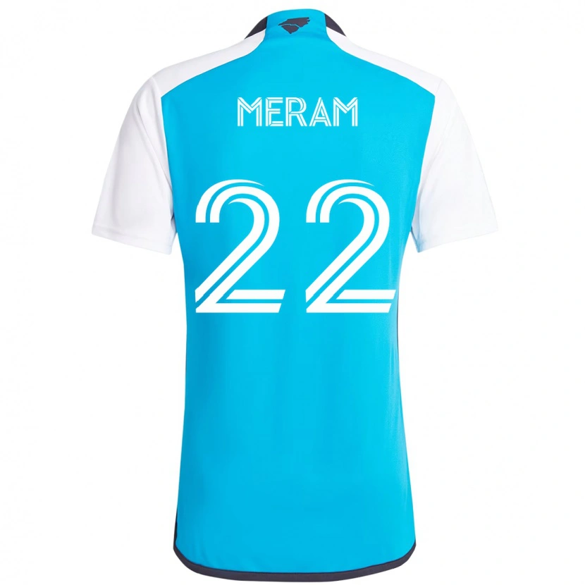Danxen Homem Camisola Justin Meram #22 Azul Celeste Branco Principal 2025/26 Camisa Brasil