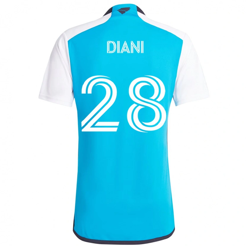 Danxen Homem Camisola Djibril Diani #28 Azul Celeste Branco Principal 2025/26 Camisa Brasil