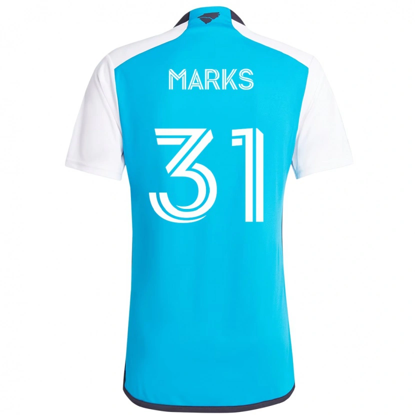 Danxen Homem Camisola George Marks #31 Azul Celeste Branco Principal 2025/26 Camisa Brasil