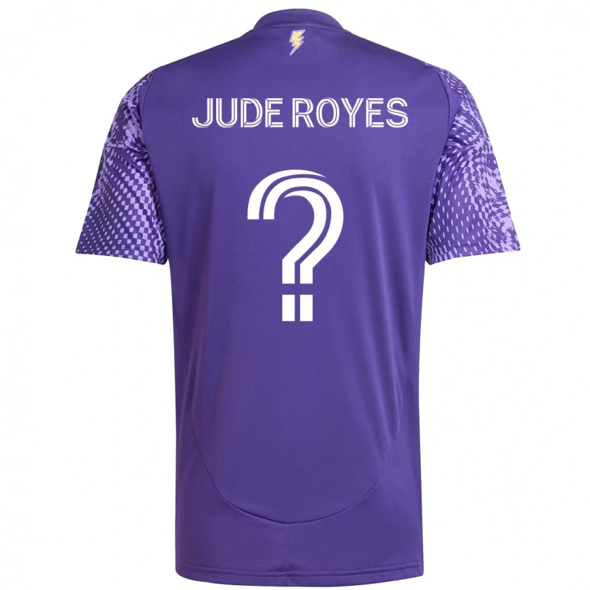 Danxen Homem Camisola Jude Royes #0 Roxo Branco Principal 2025/26 Camisa Brasil