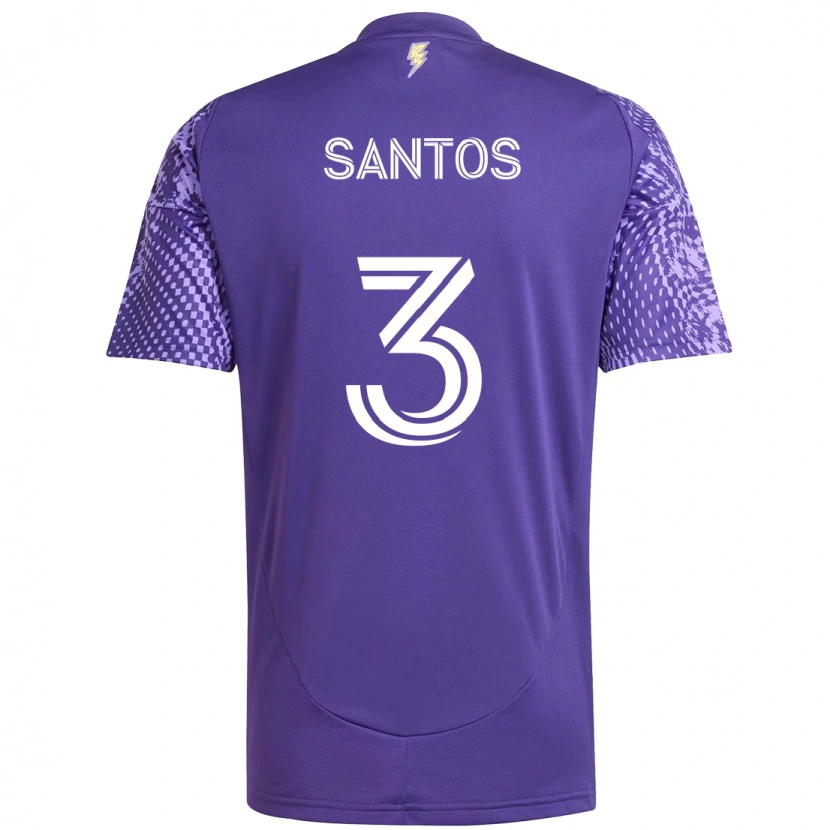 Danxen Homem Camisola Rafael Santos #3 Roxo Branco Principal 2025/26 Camisa Brasil
