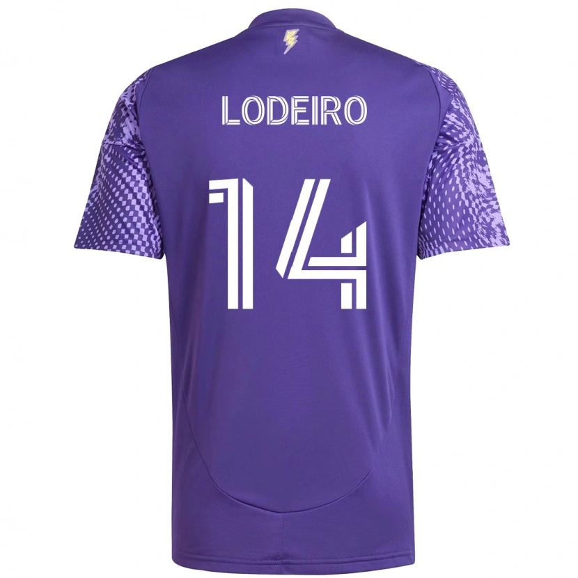 Danxen Homem Camisola Nicolás Lodeiro #14 Roxo Branco Principal 2025/26 Camisa Brasil
