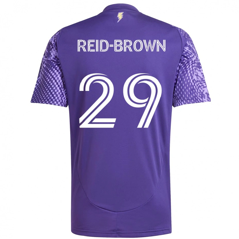 Danxen Homem Camisola Tahir Reid-Brown #29 Roxo Branco Principal 2025/26 Camisa Brasil