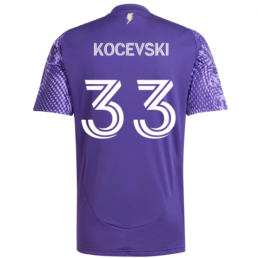 Danxen Homem Camisola Jeorgio Kocevski #33 Roxo Branco Principal 2025/26 Camisa Brasil