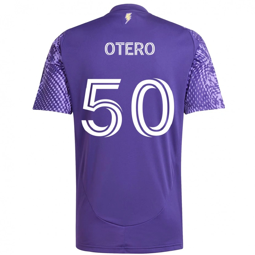 Danxen Homem Camisola Javier Otero #50 Roxo Branco Principal 2025/26 Camisa Brasil
