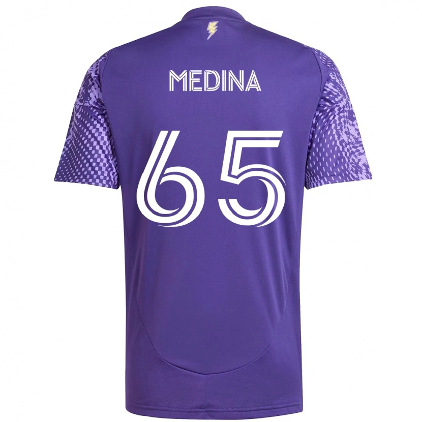 Danxen Homem Camisola Cristian Medina #65 Roxo Branco Principal 2025/26 Camisa Brasil