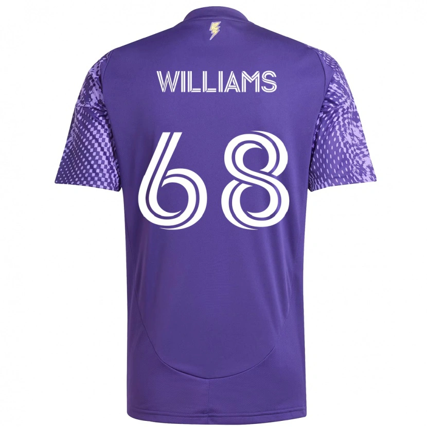 Danxen Homem Camisola Thomas Williams #68 Roxo Branco Principal 2025/26 Camisa Brasil